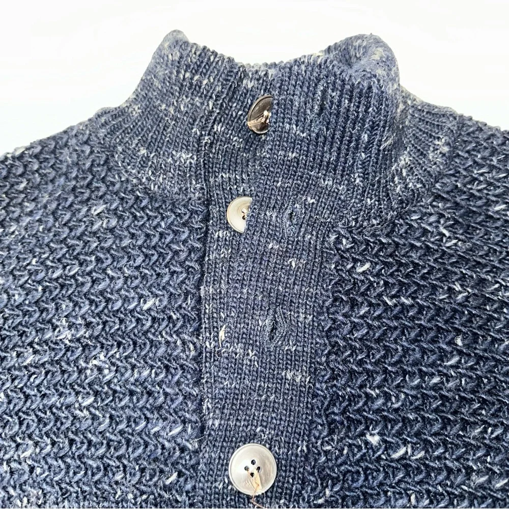 Paolo Mondo Navy‎ Blue and gray wool blend Men's Sweater size large